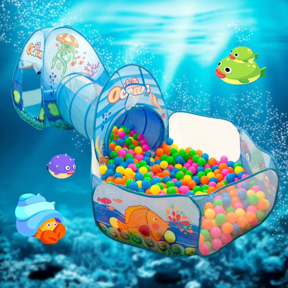 3-IN-1 PLAYPEN WITH BALL PIT AND TUNNEL